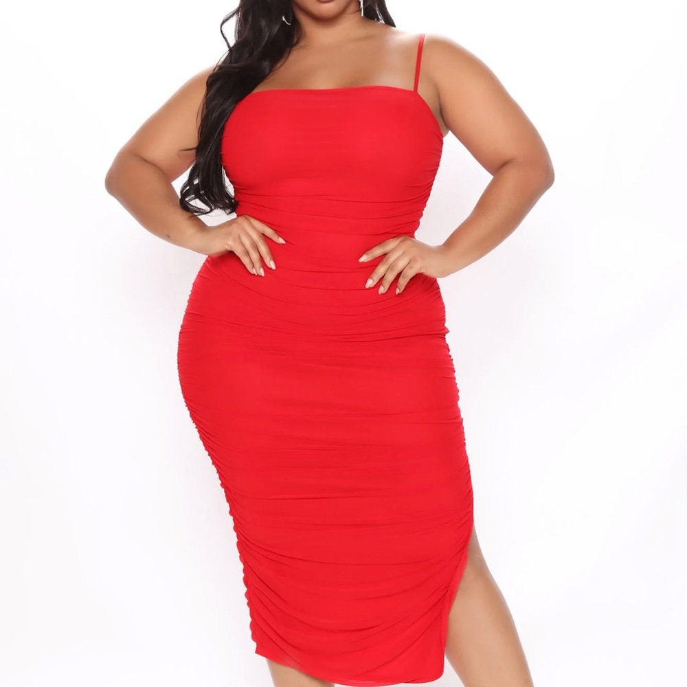 Feeling My Mesh Dress - Red